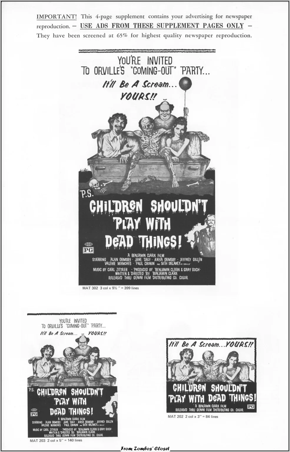 Children Shouldnt Play With Dead Things Pressbook 