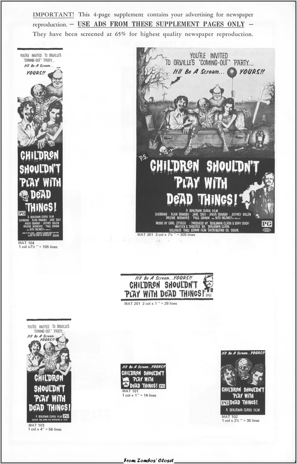 Children Shouldnt Play With Dead Things Pressbook 