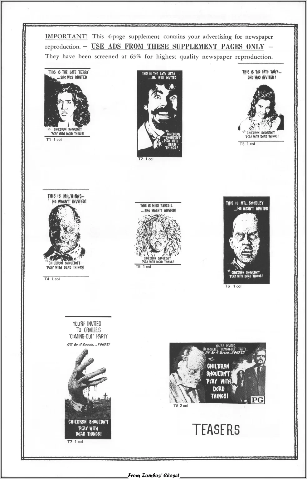 Children Shouldnt Play With Dead Things Pressbook 