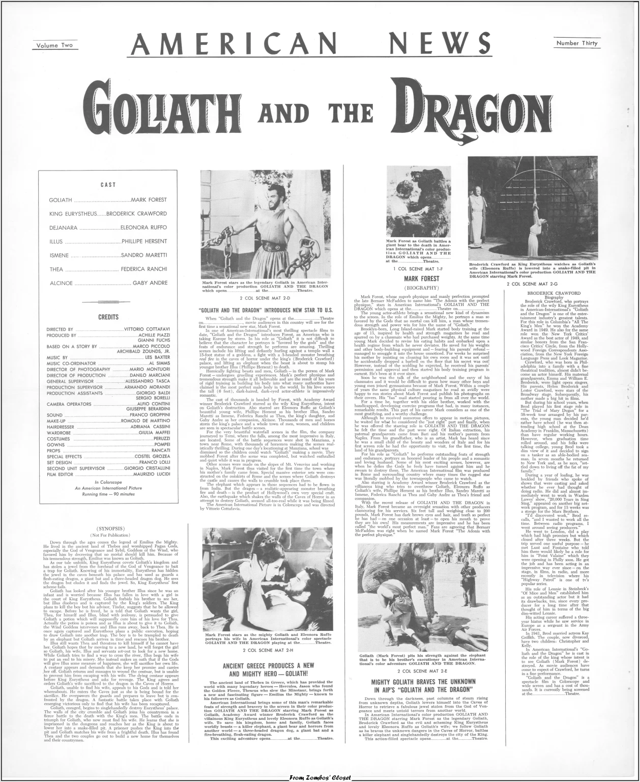 Goliath and the Dragon Pressbook