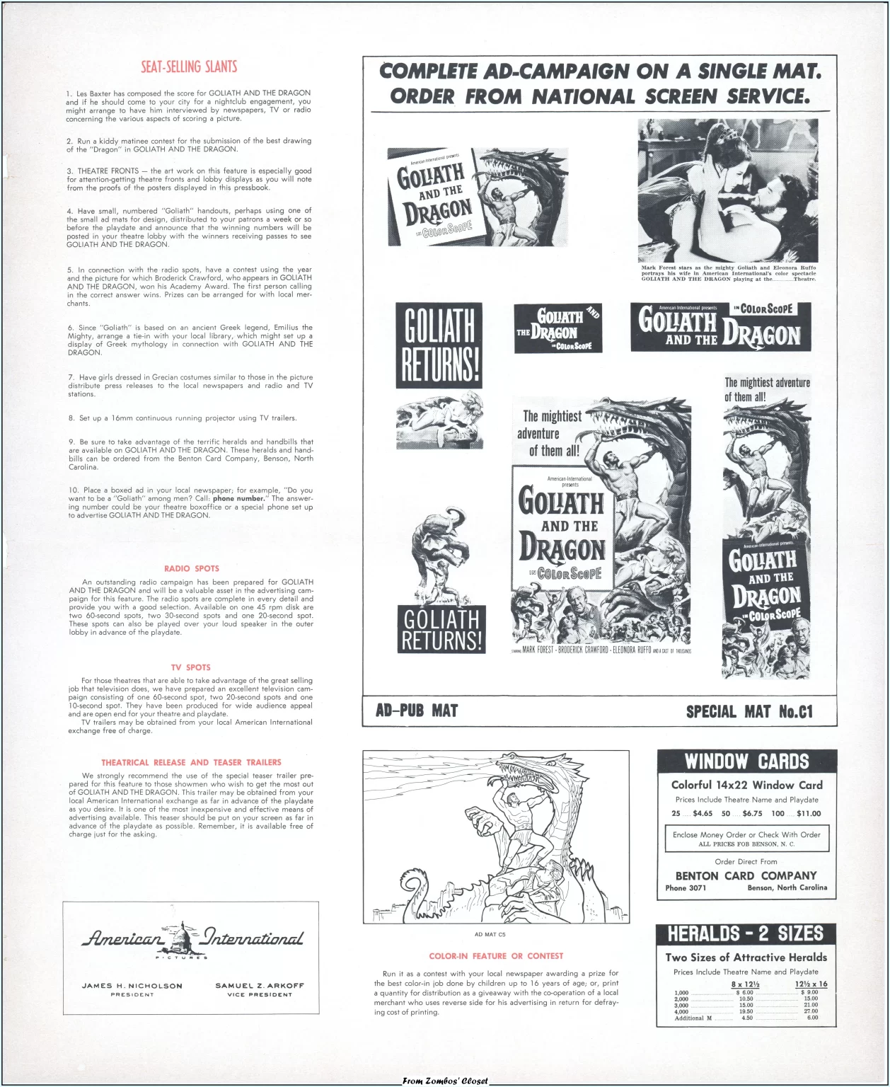 Goliath and the Dragon Pressbook