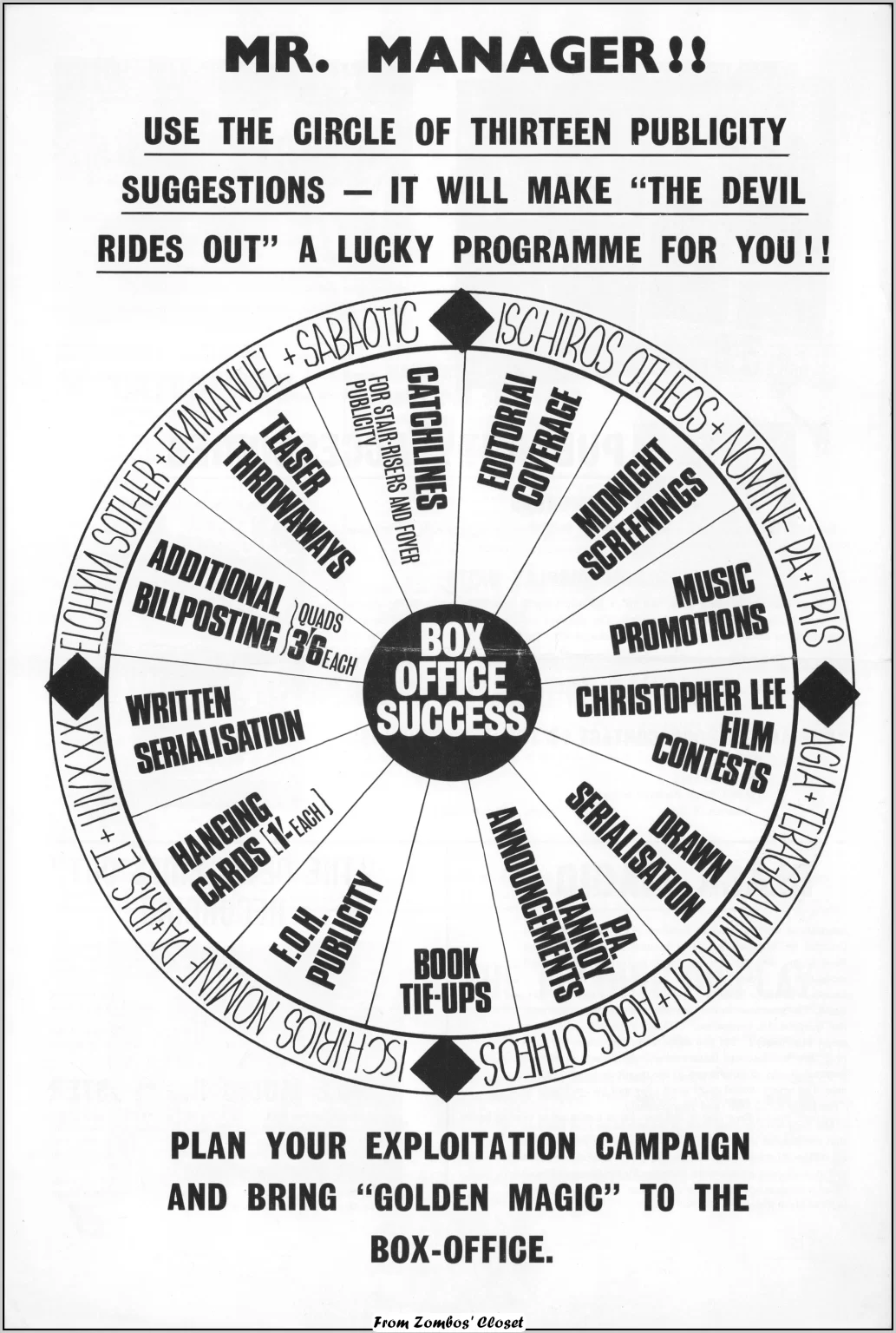 The Devil Rises Out movie pressbook