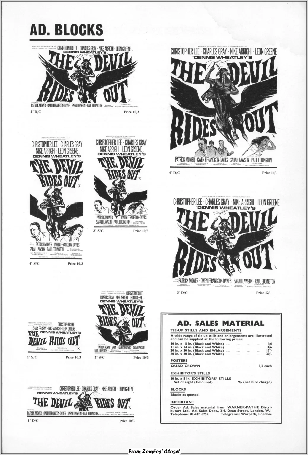 The Devil Rises Out movie pressbook