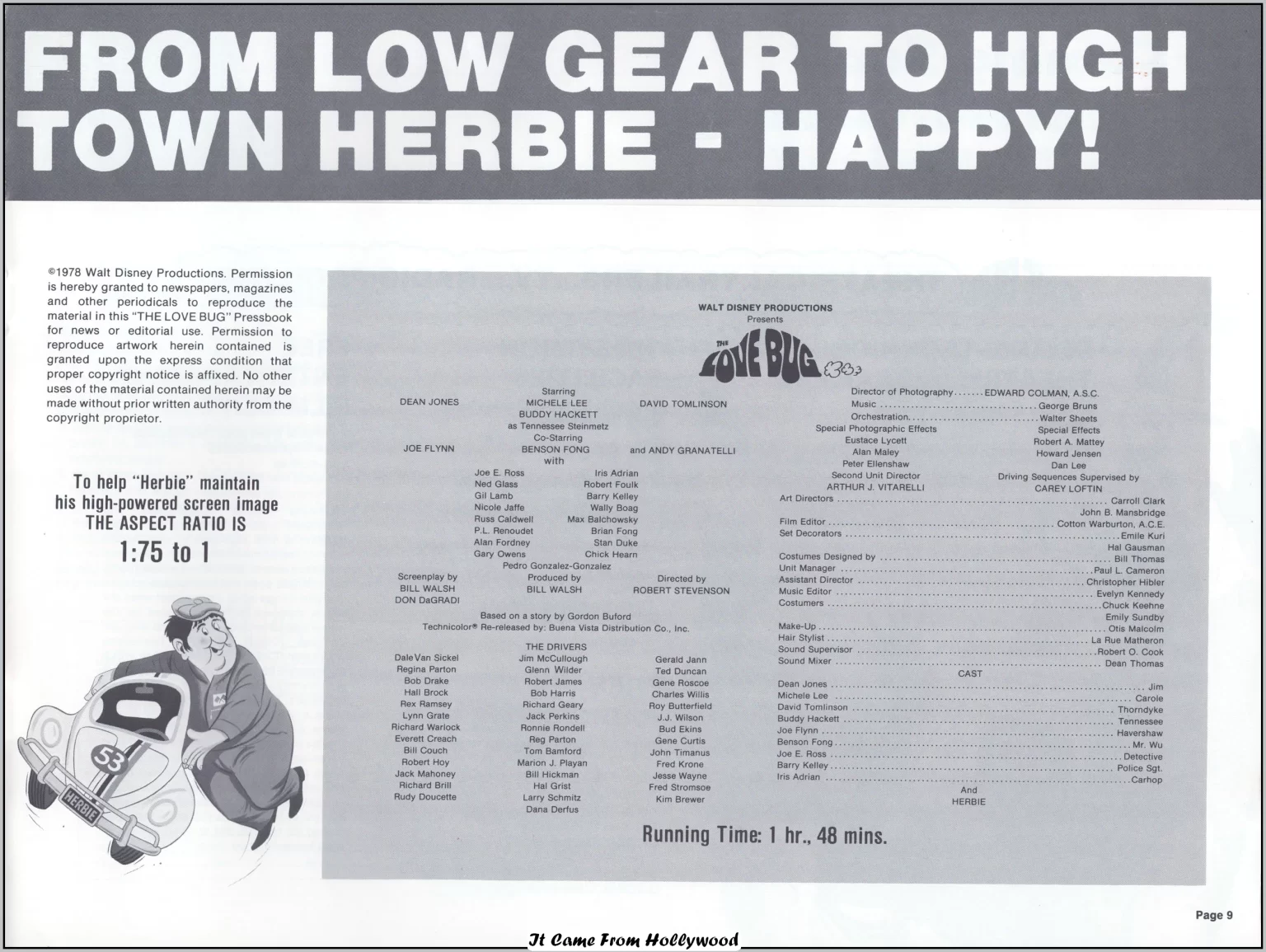 the love bug movie pressbook 1978 re-release