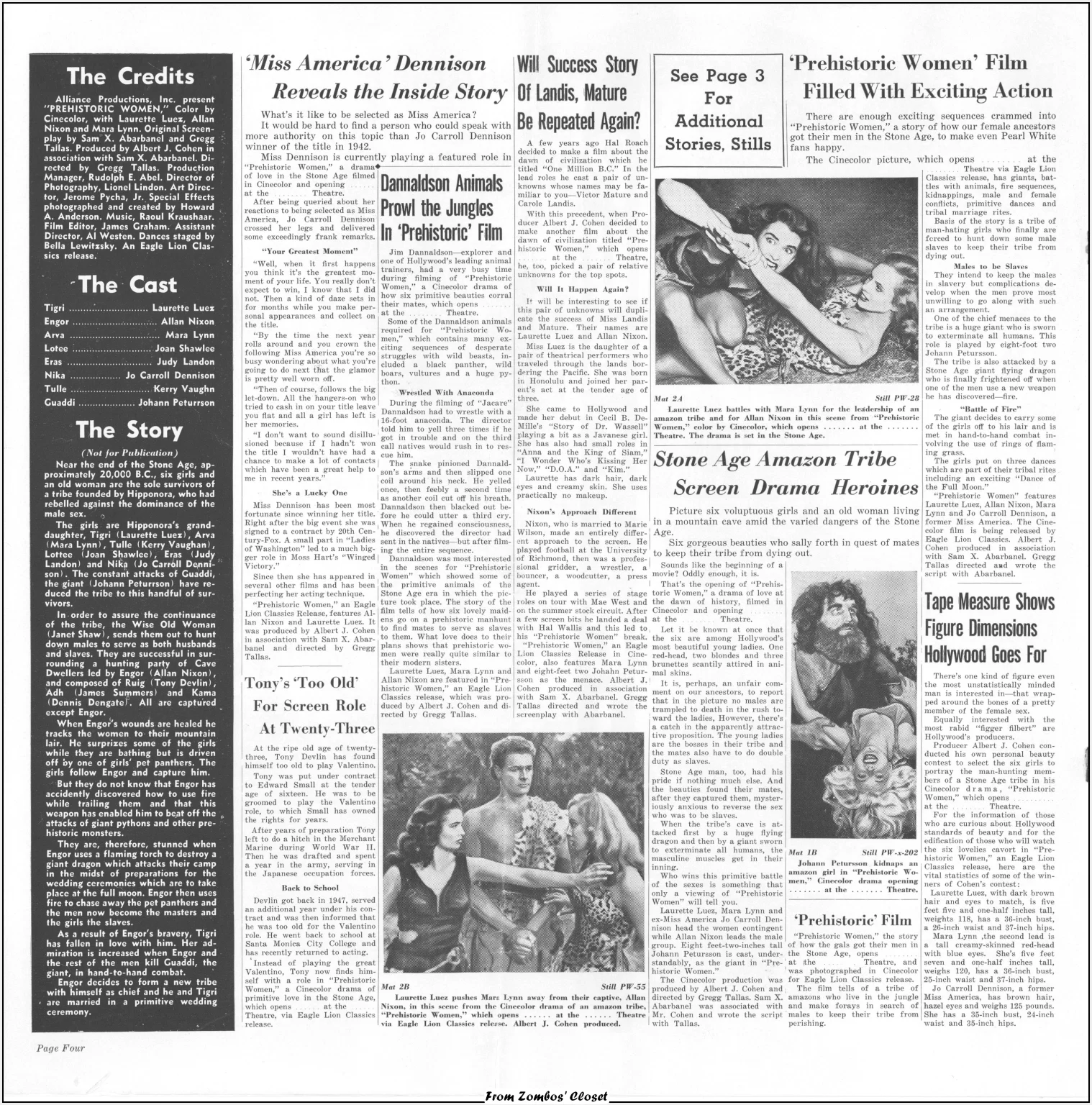 Prehistoric Women 1950 pressbook