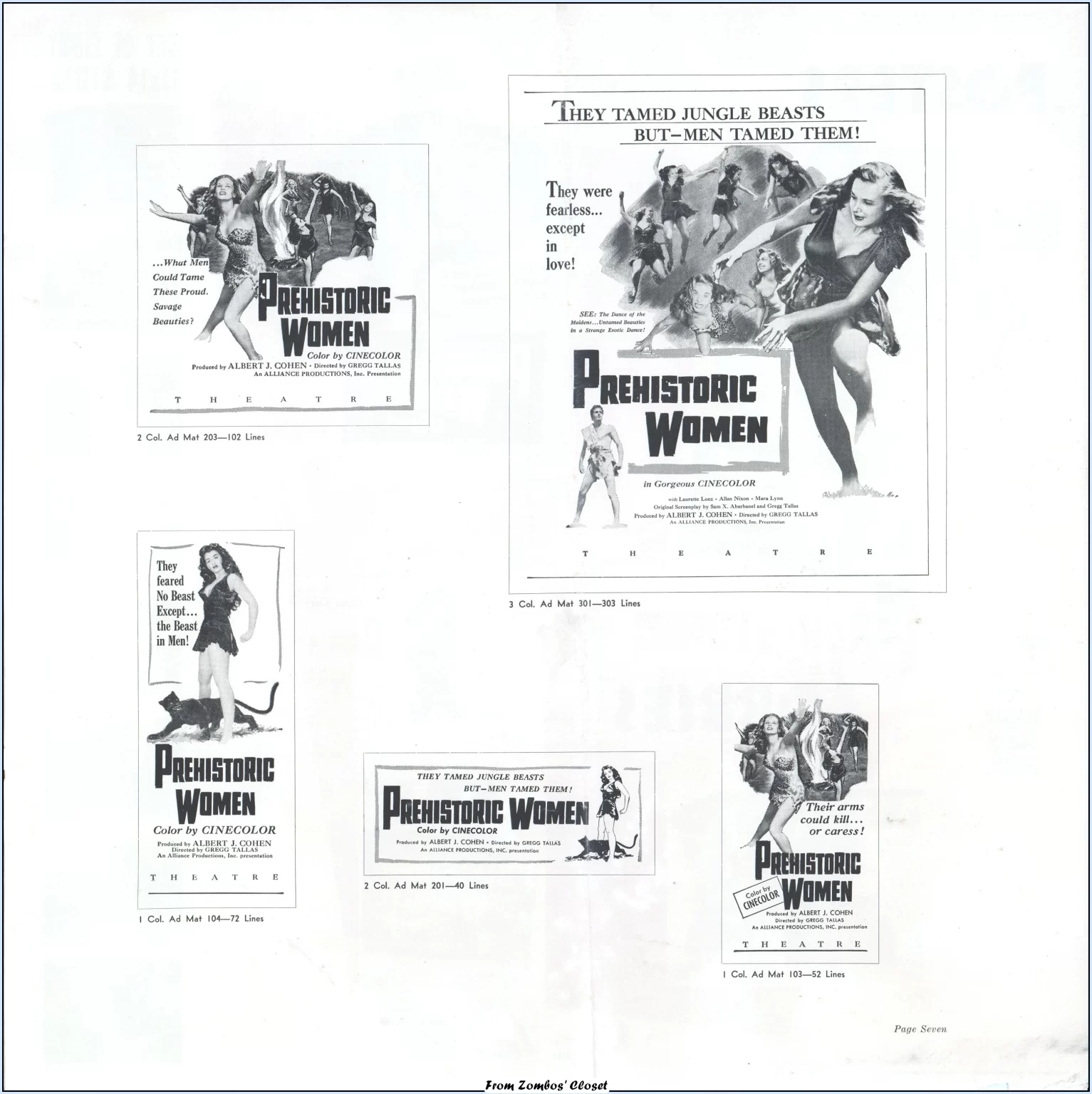 Prehistoric Women 1950 pressbook
