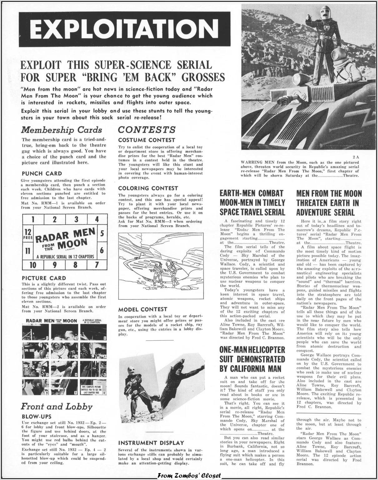 Radar Men from the moon pressbook Radar Men from the moon pressbook