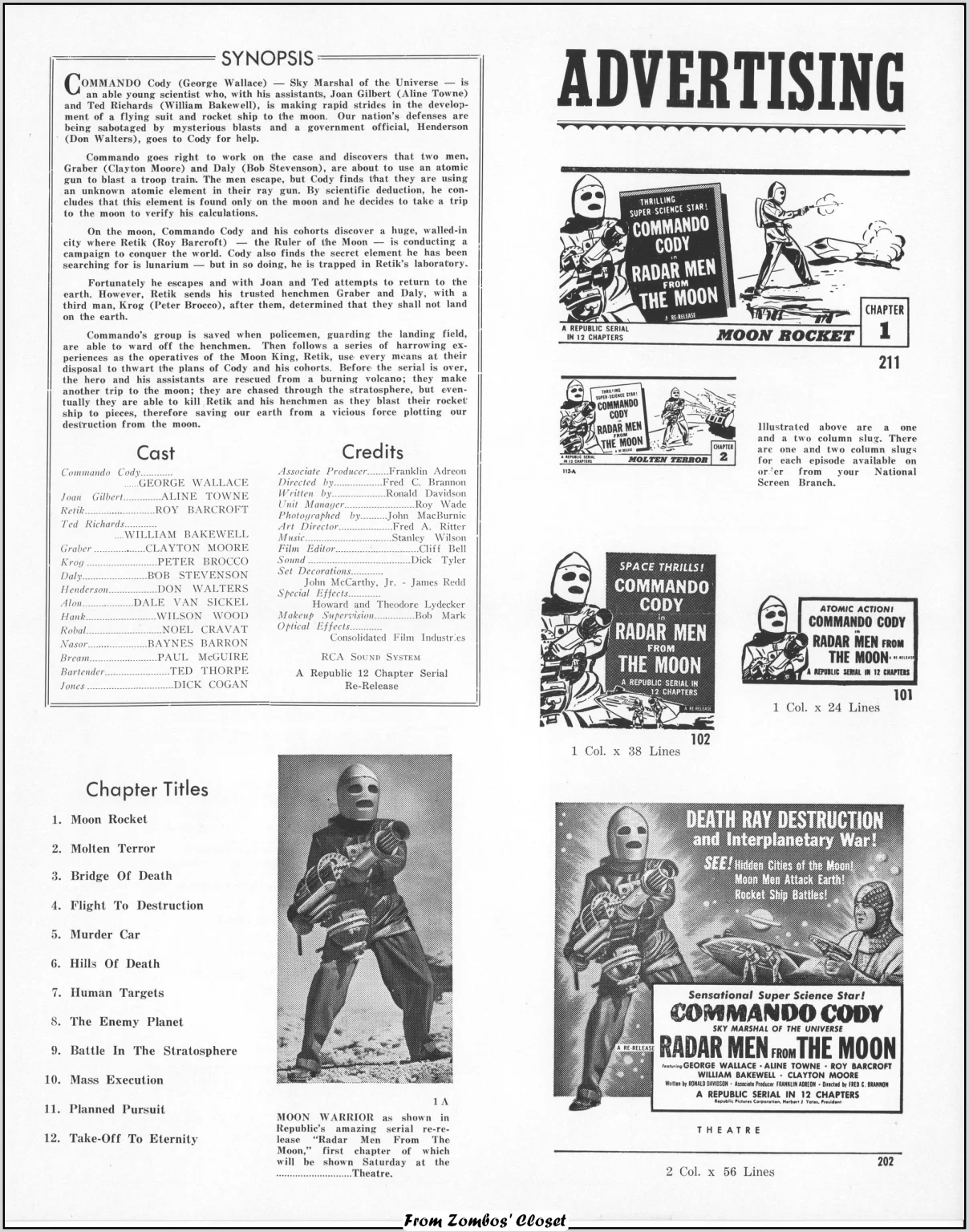 Radar Men from the moon pressbook Radar Men from the moon pressbook