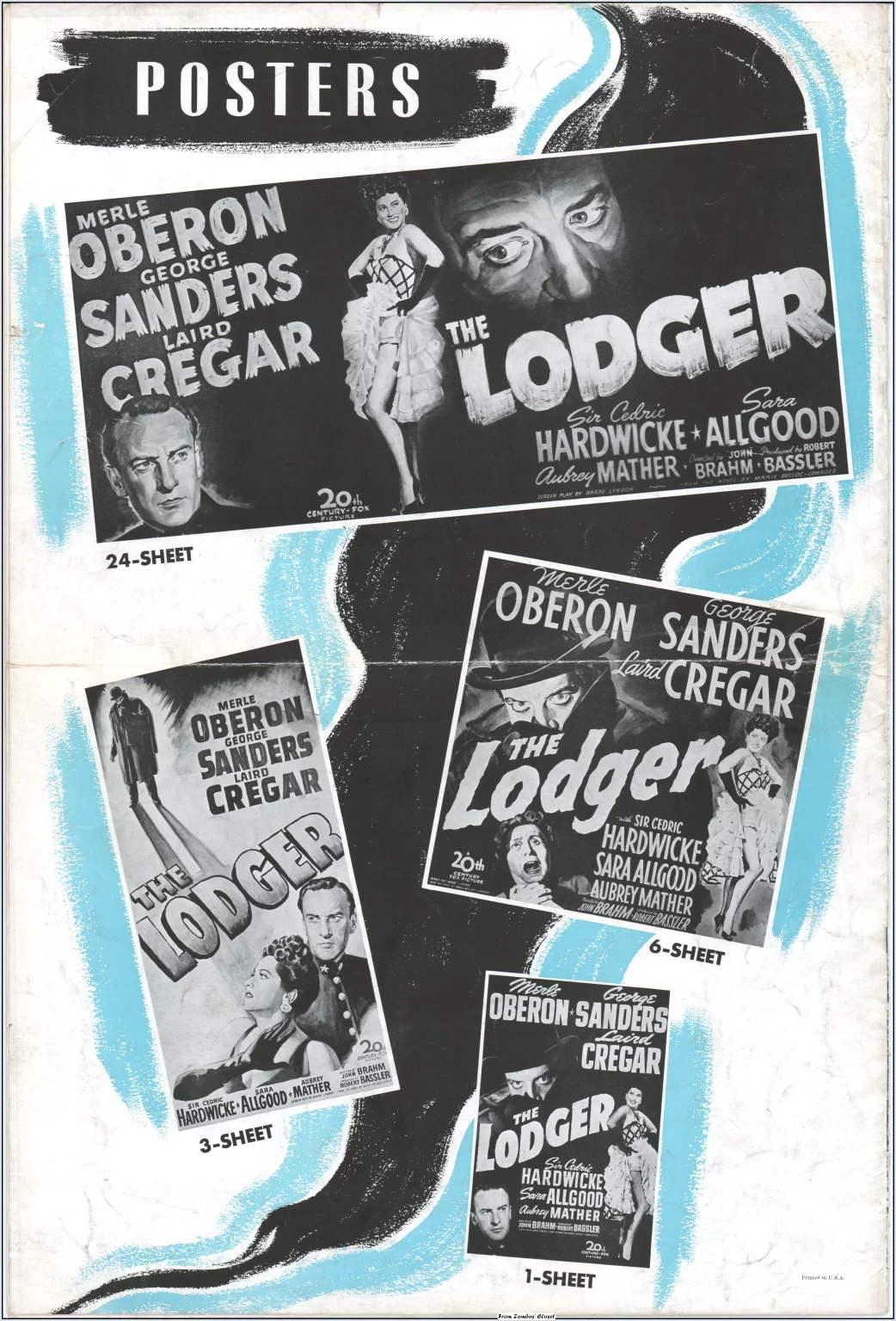 The Lodger 1944 movie pressbook The Lodger 1944 movie pressbook