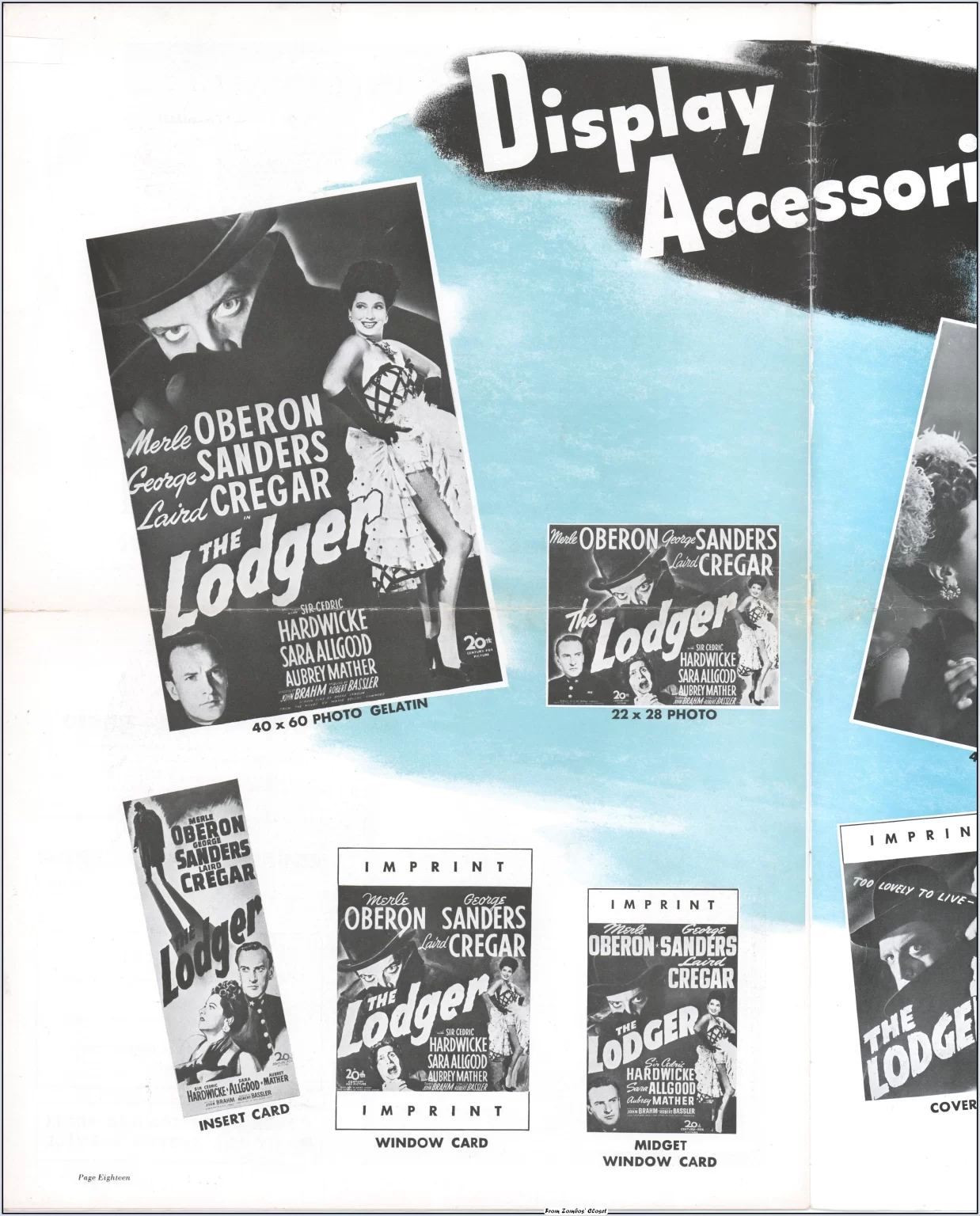 The Lodger 1944 movie pressbook The Lodger 1944 movie pressbook