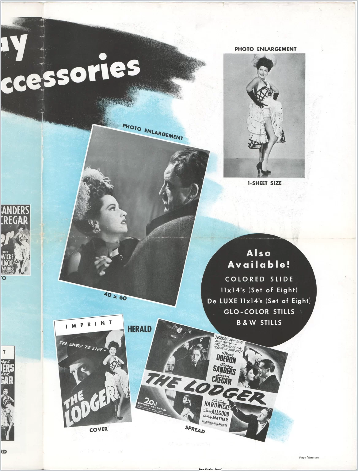 The Lodger 1944 movie pressbook The Lodger 1944 movie pressbook