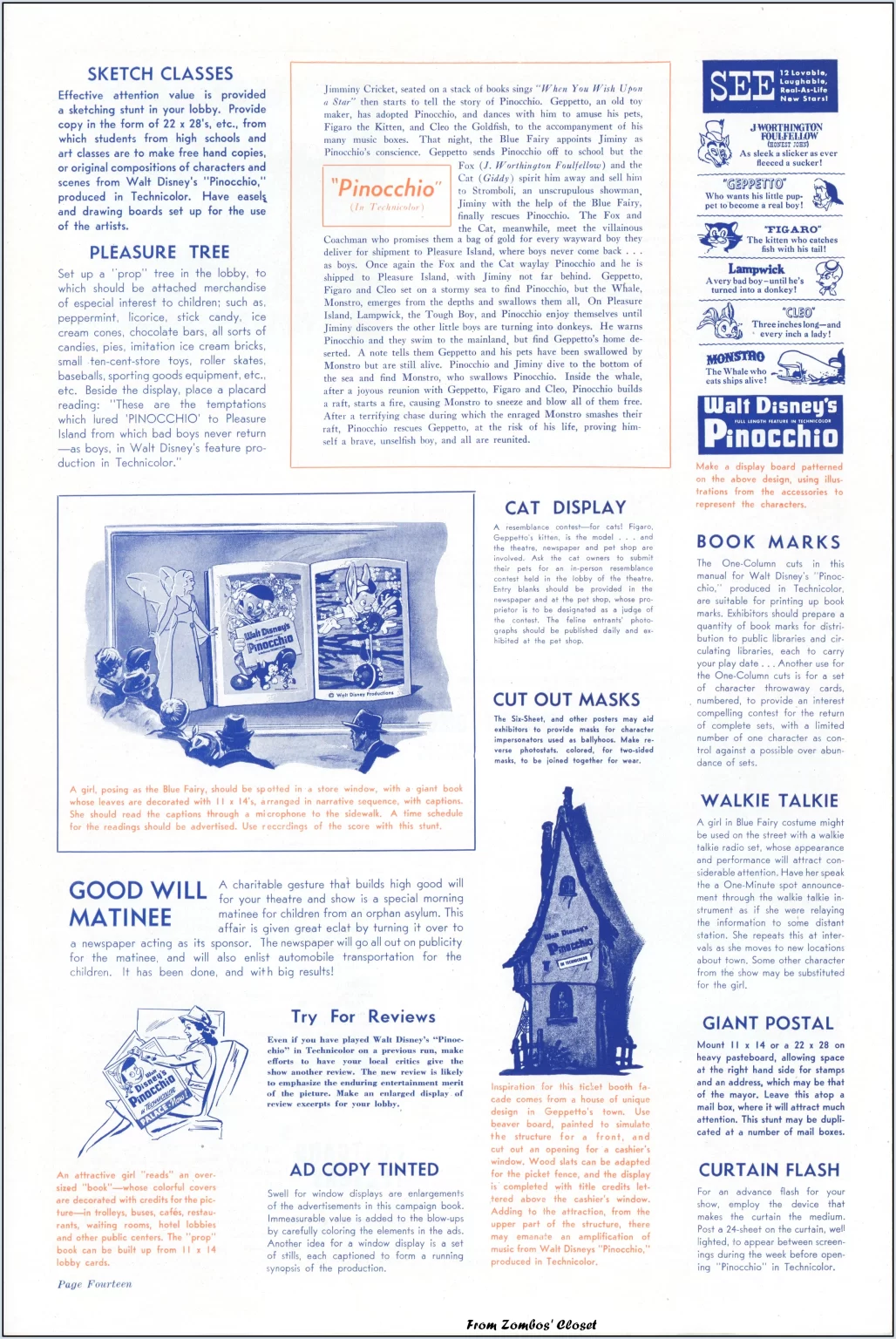 Pinocchio 1945 re-release pressbook Pinocchio 1945 re-release pressbook