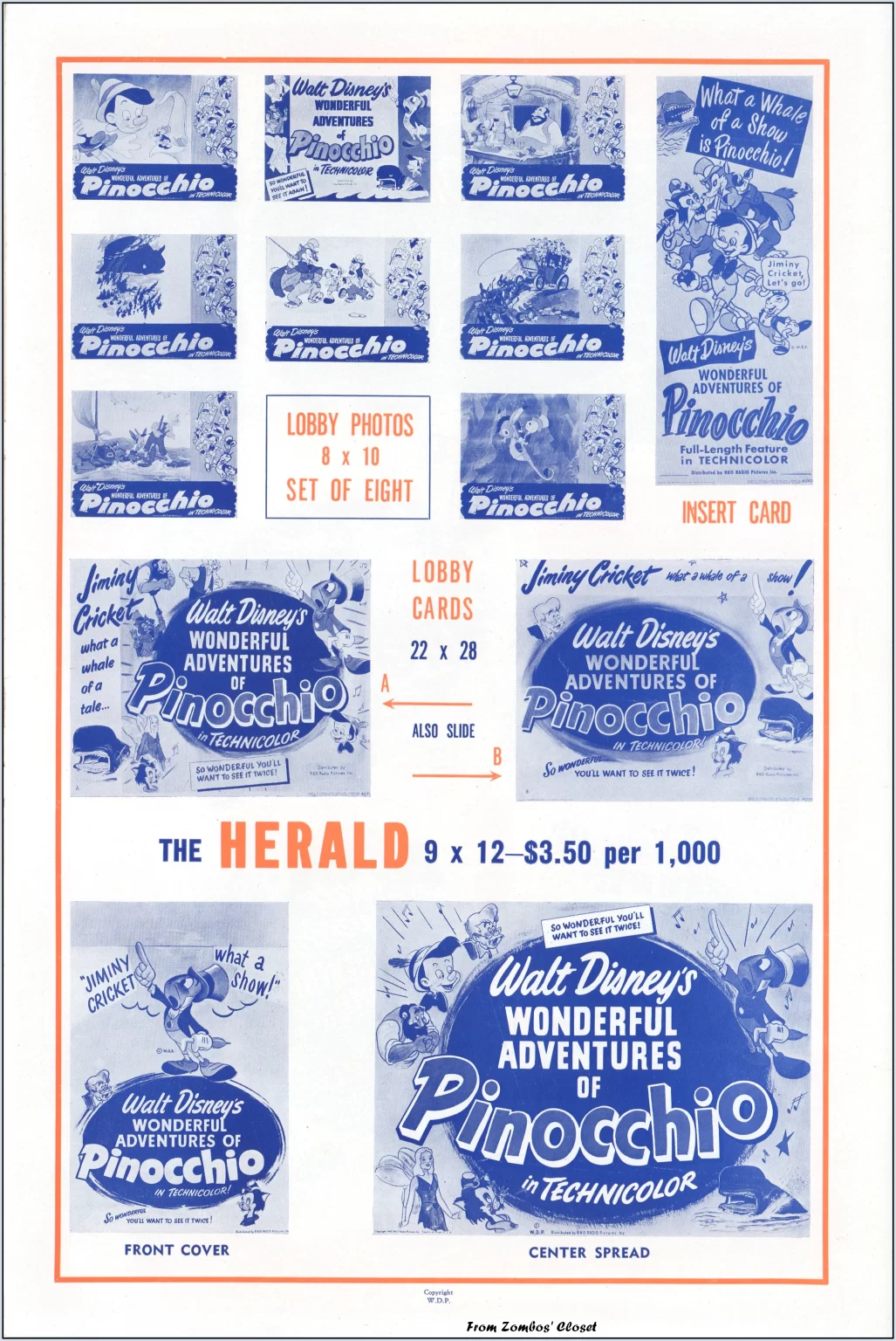 Pinocchio 1945 re-release pressbook Pinocchio 1945 re-release pressbook