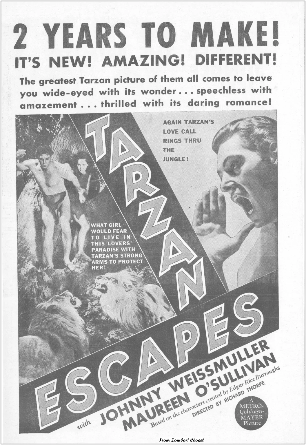 Tarzan Escapes Movie Herald