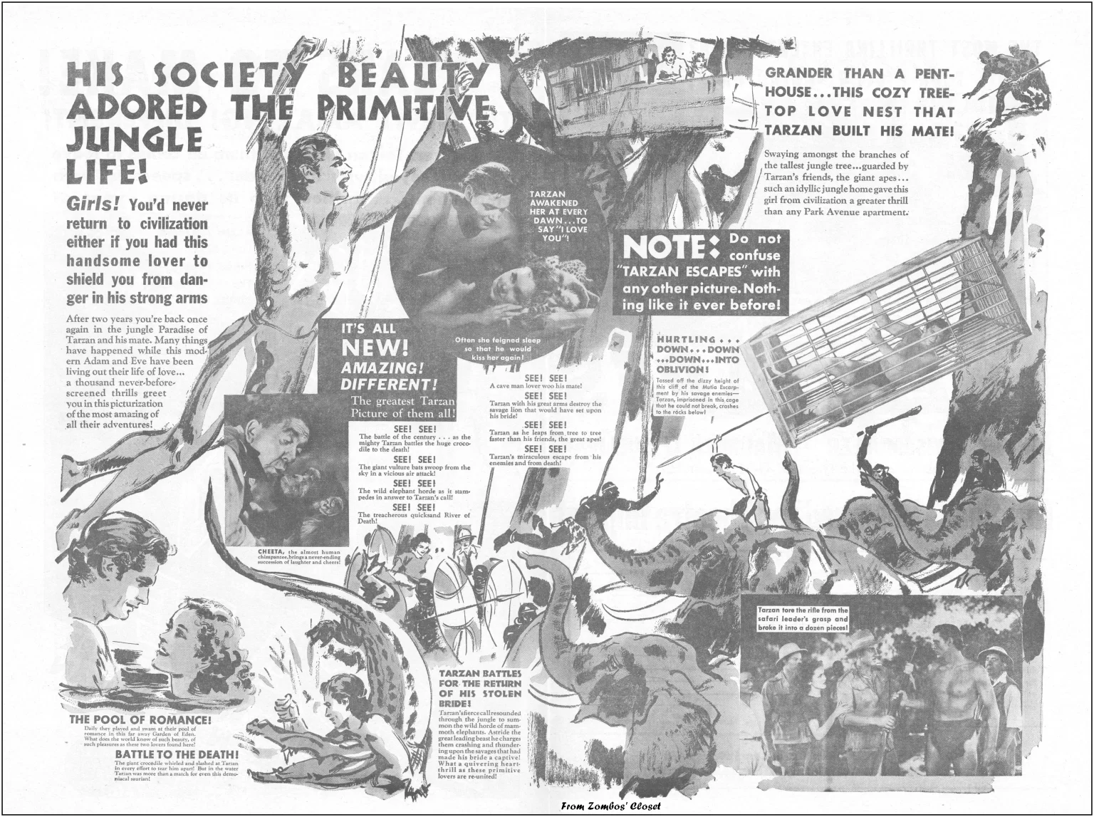 Tarzan Escapes Movie Herald