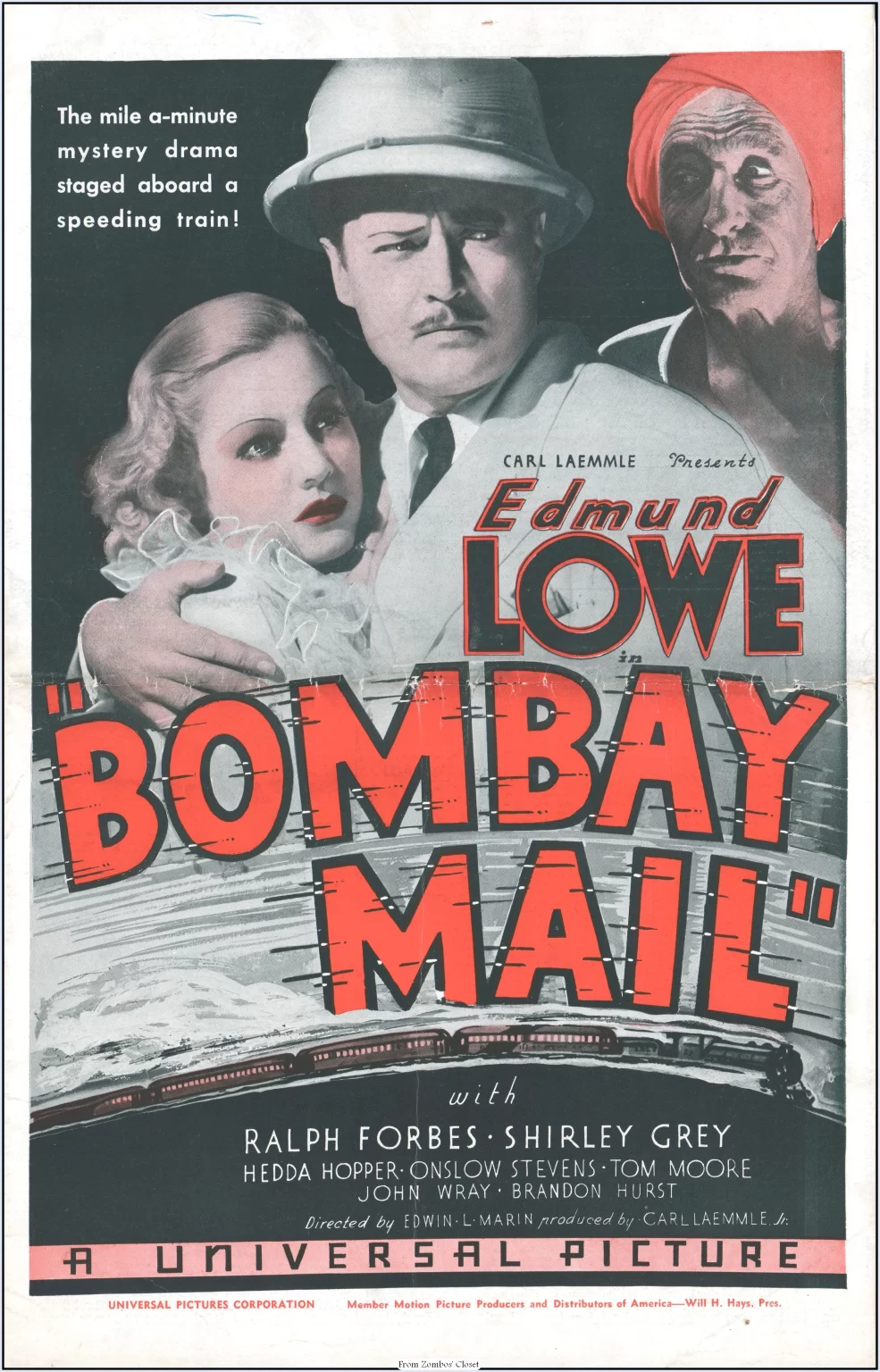 Bombay Mail 1934 Movie Pressbook Bombay Mail 1934 Movie Pressbook