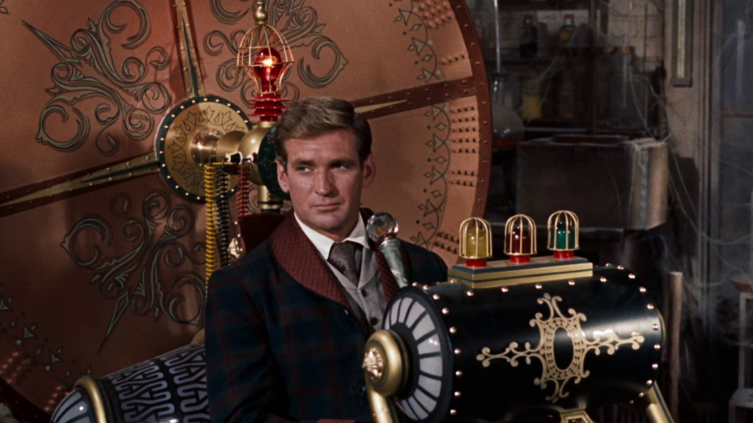 Notice the detailing and color of the machine, designed by MGM art director Bill Ferrari and built by Wah Chang.