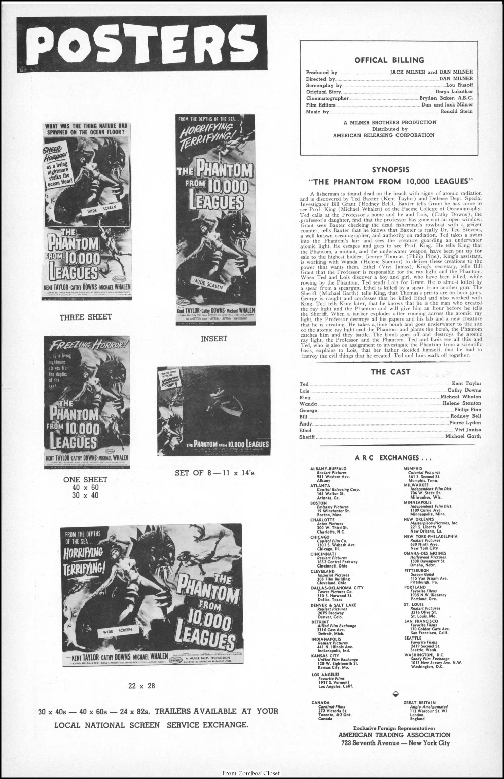 Day the World Ended and Phantom from 10000 Leagues pressbook Day the World Ended and Phantom from 10000 Leagues pressbook