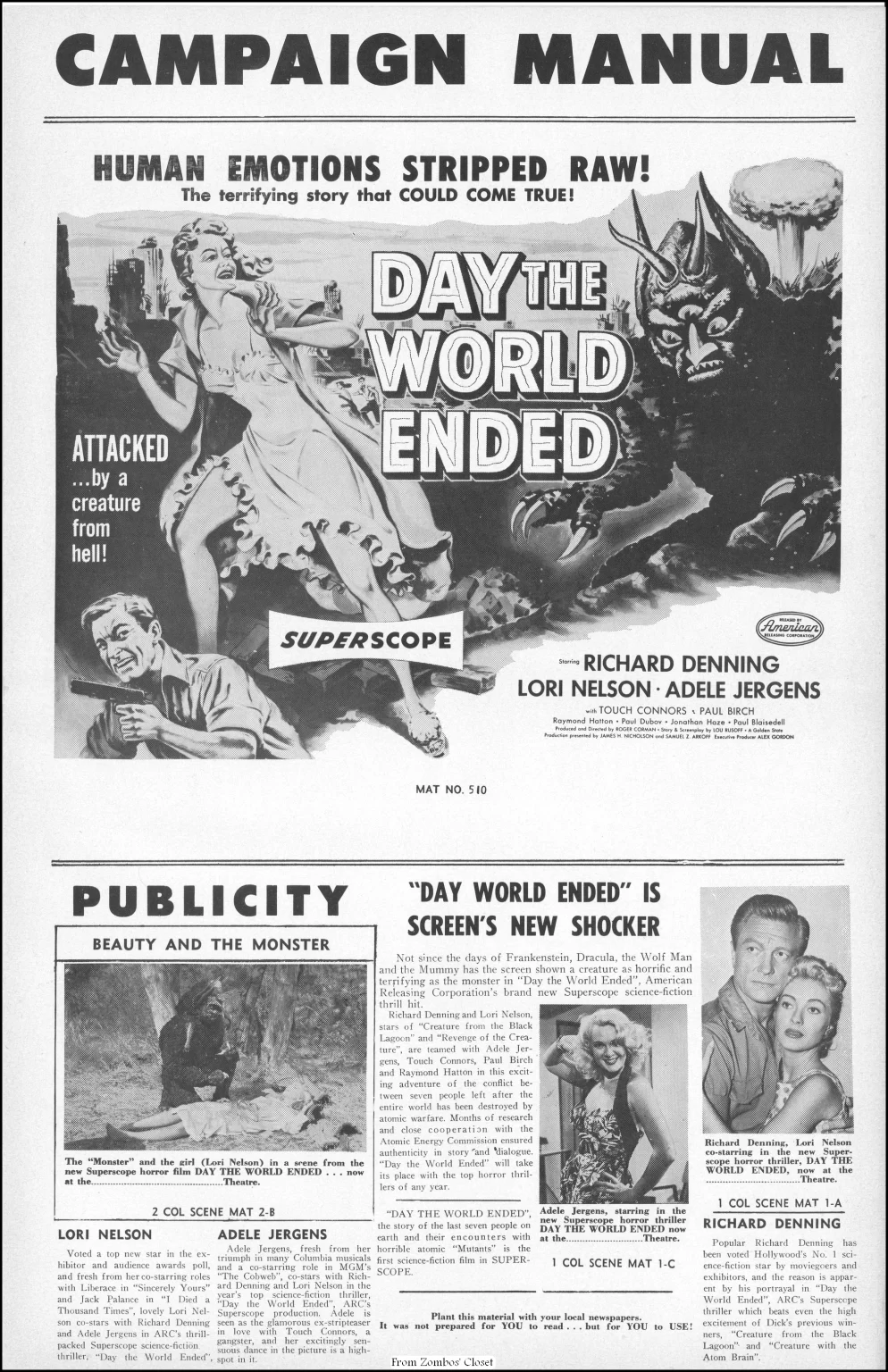 Day the World Ended and Phantom from 10000 Leagues pressbook Day the World Ended and Phantom from 10000 Leagues pressbook