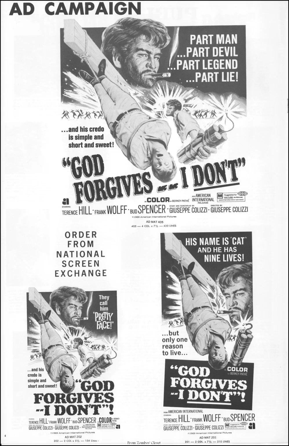 God Forgives...I Don't 1967 movie Pressbook God Forgives...I Don't 1967 movie Pressbook