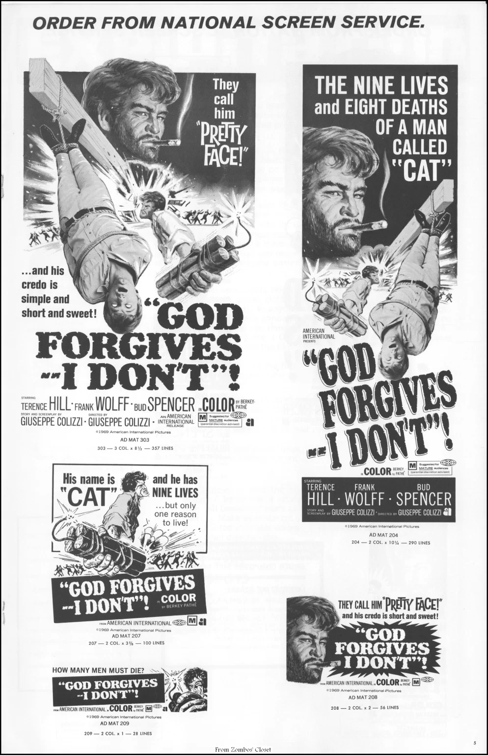 God Forgives...I Don't 1967 movie Pressbook God Forgives...I Don't 1967 movie Pressbook