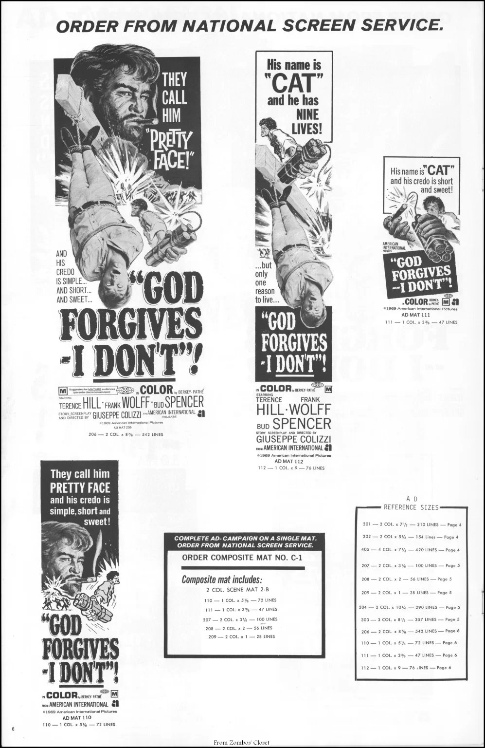 God Forgives...I Don't 1967 movie Pressbook God Forgives...I Don't 1967 movie Pressbook