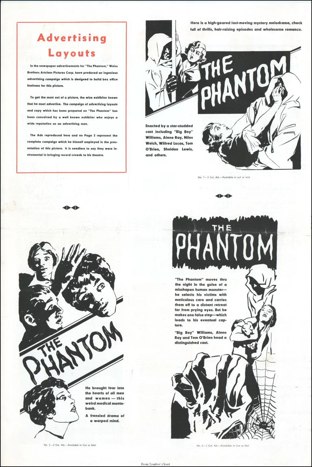 The Phantom 1931 movie pressbook The Phantom 1931 movie pressbook