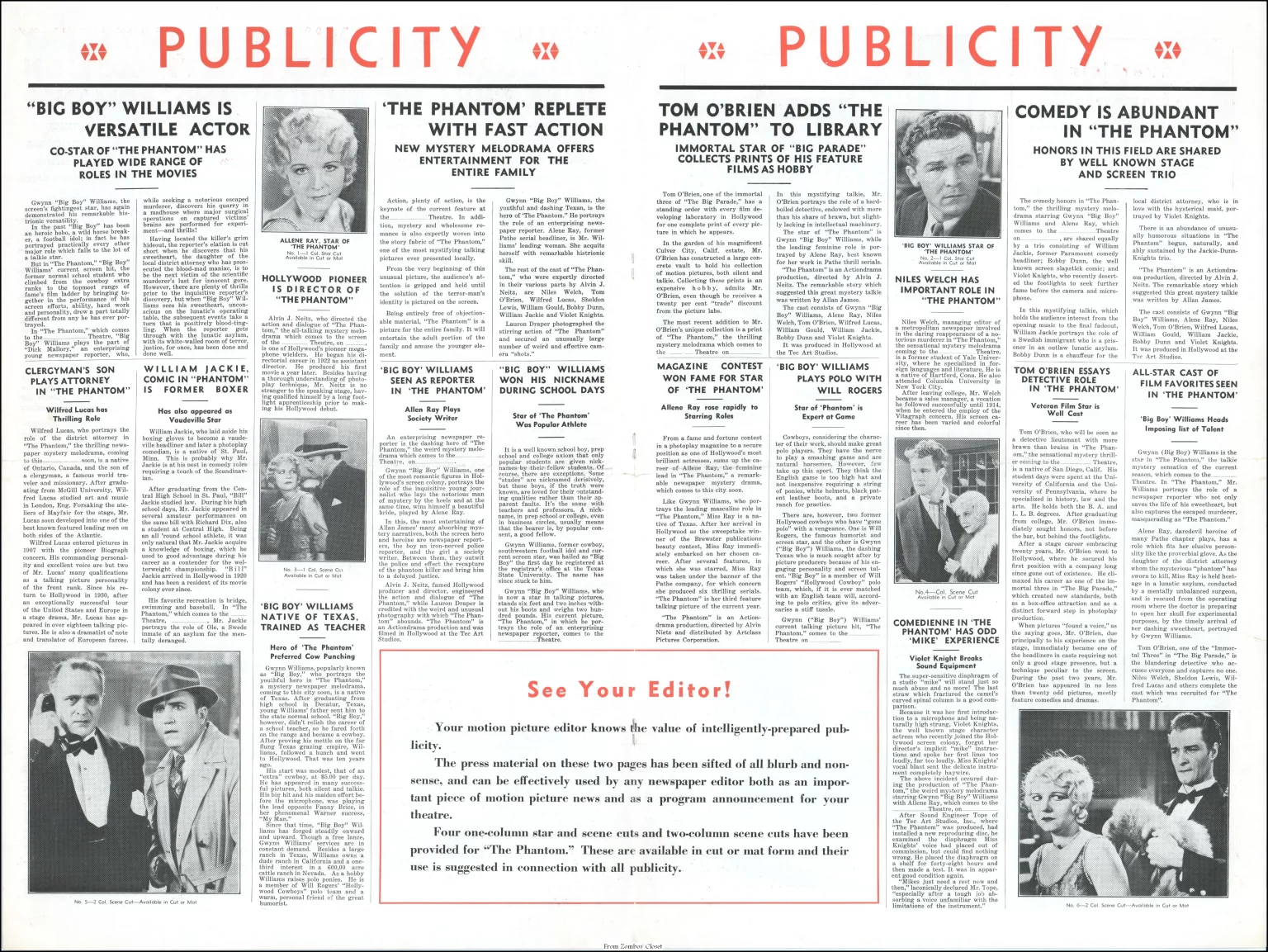 The Phantom 1931 movie pressbook The Phantom 1931 movie pressbook