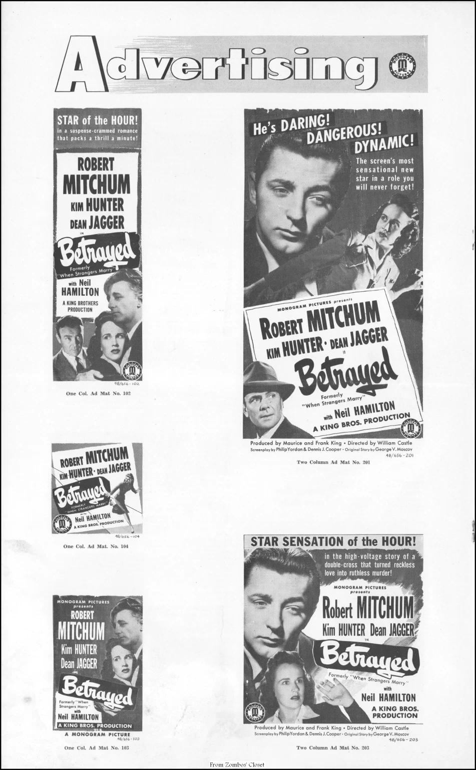 When Strangers Marry 1944 movie pressbook When Strangers Marry 1944 movie pressbook