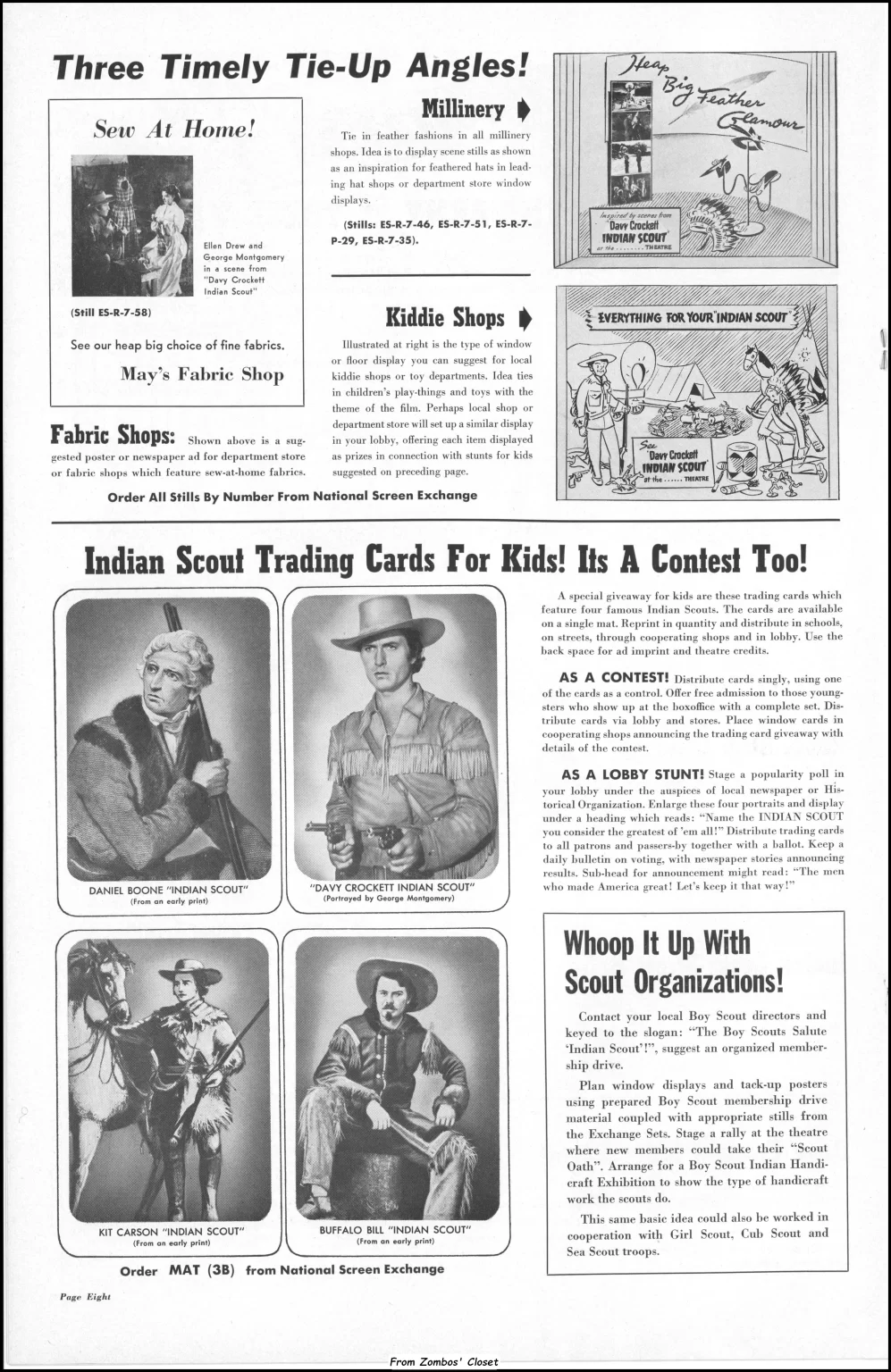 Davey Crockett, Indian Scout 1950 movie pressbook Davey Crockett, Indian Scout 1950 movie pressbook