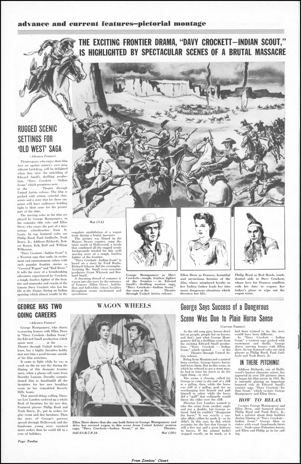 Davey Crockett, Indian Scout 1950 movie pressbook Davey Crockett, Indian Scout 1950 movie pressbook