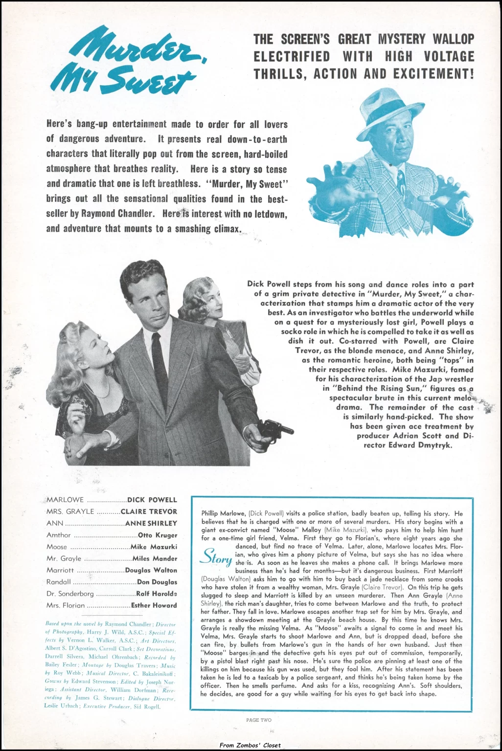 Murder, My Sweet 1944 pressbook Murder, My Sweet 1944 pressbook