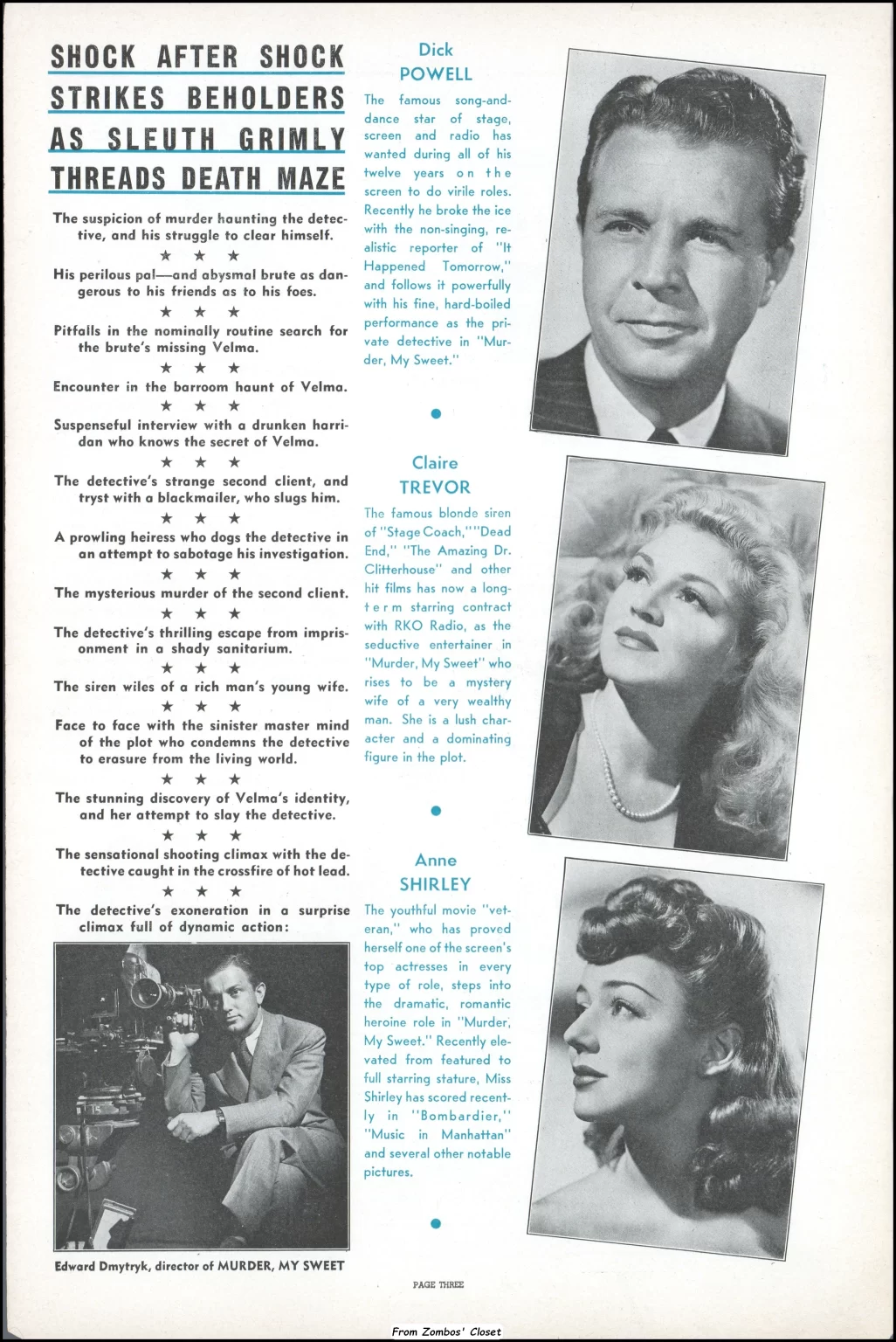 Murder, My Sweet 1944 pressbook Murder, My Sweet 1944 pressbook