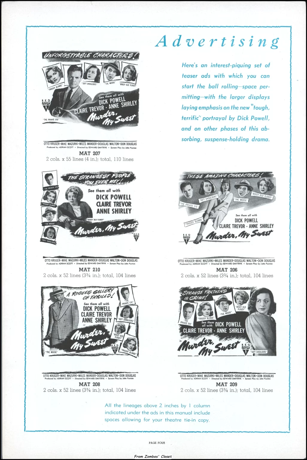 Murder, My Sweet 1944 pressbook Murder, My Sweet 1944 pressbook