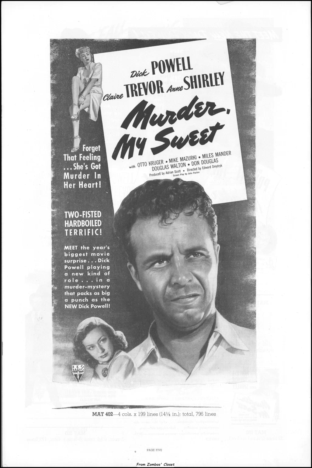 Murder, My Sweet 1944 pressbook Murder, My Sweet 1944 pressbook