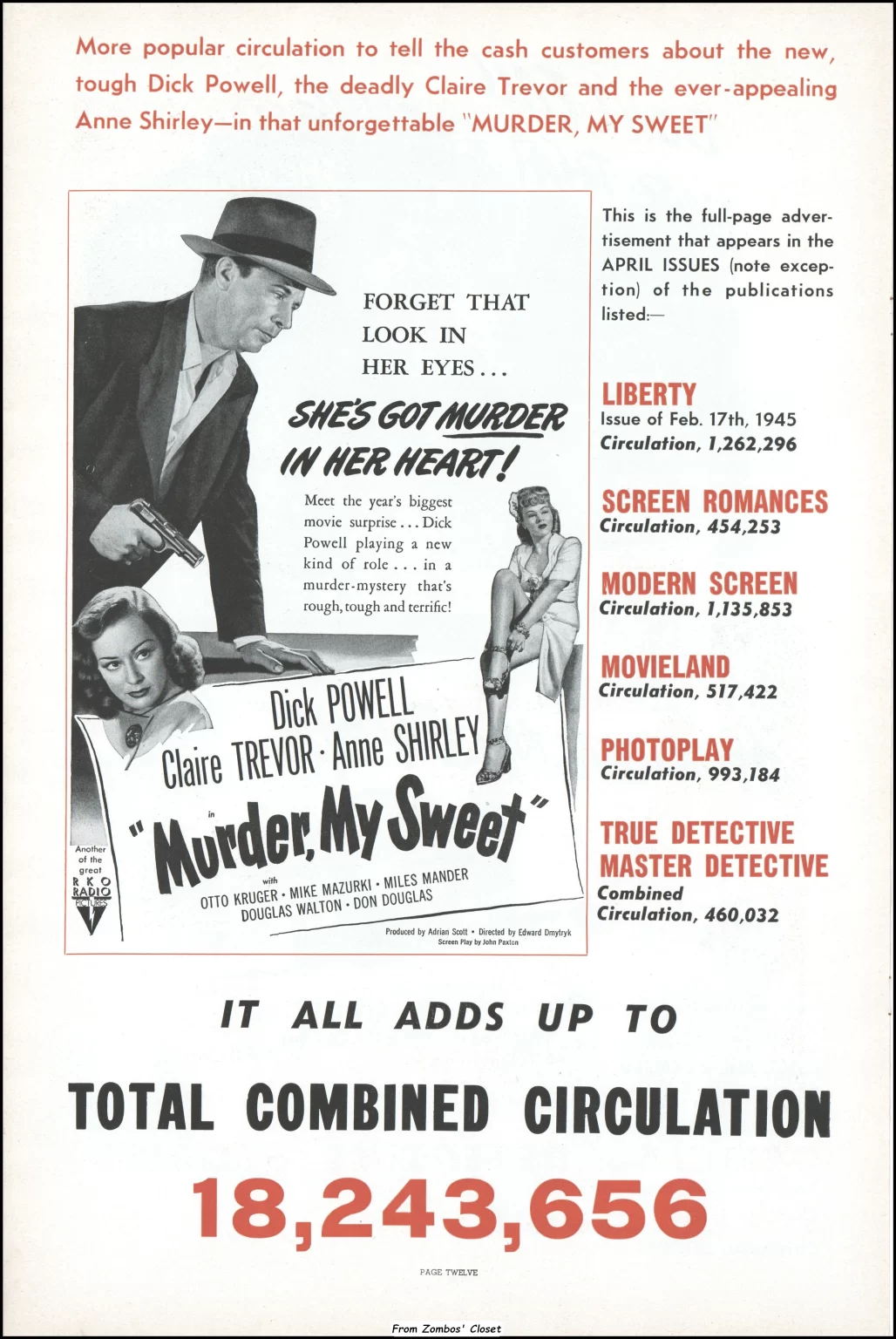 Murder, My Sweet 1944 pressbook Murder, My Sweet 1944 pressbook