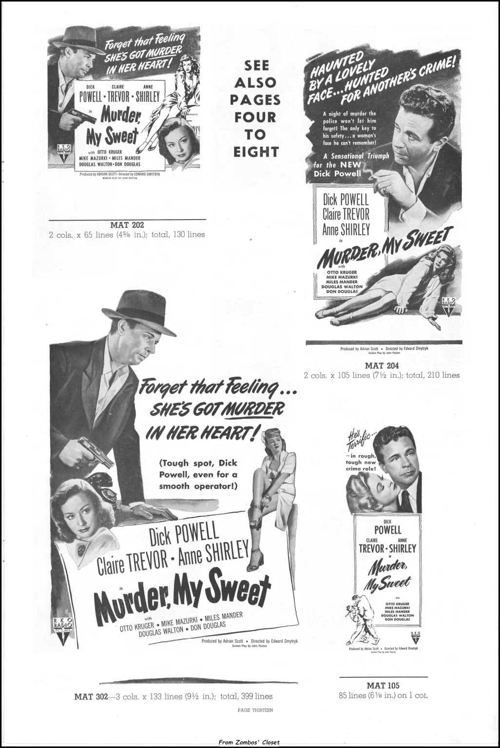Murder, My Sweet 1944 pressbook Murder, My Sweet 1944 pressbook