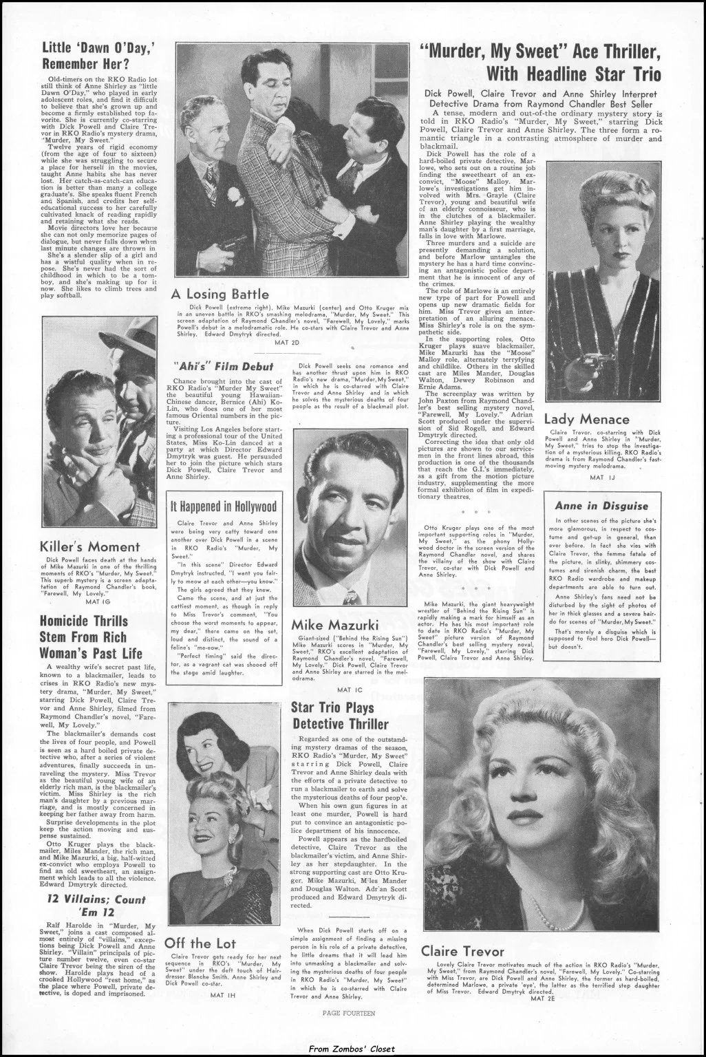 Murder, My Sweet 1944 pressbook Murder, My Sweet 1944 pressbook