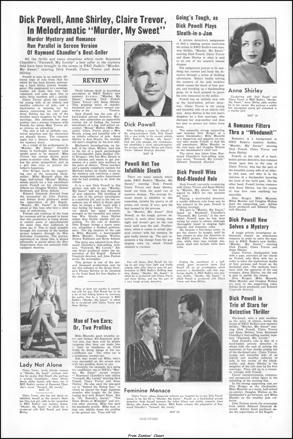 Murder, My Sweet 1944 pressbook Murder, My Sweet 1944 pressbook