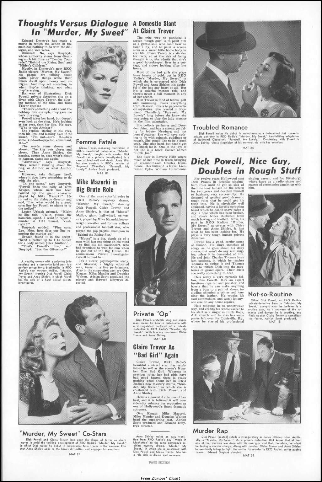 Murder, My Sweet 1944 pressbook Murder, My Sweet 1944 pressbook