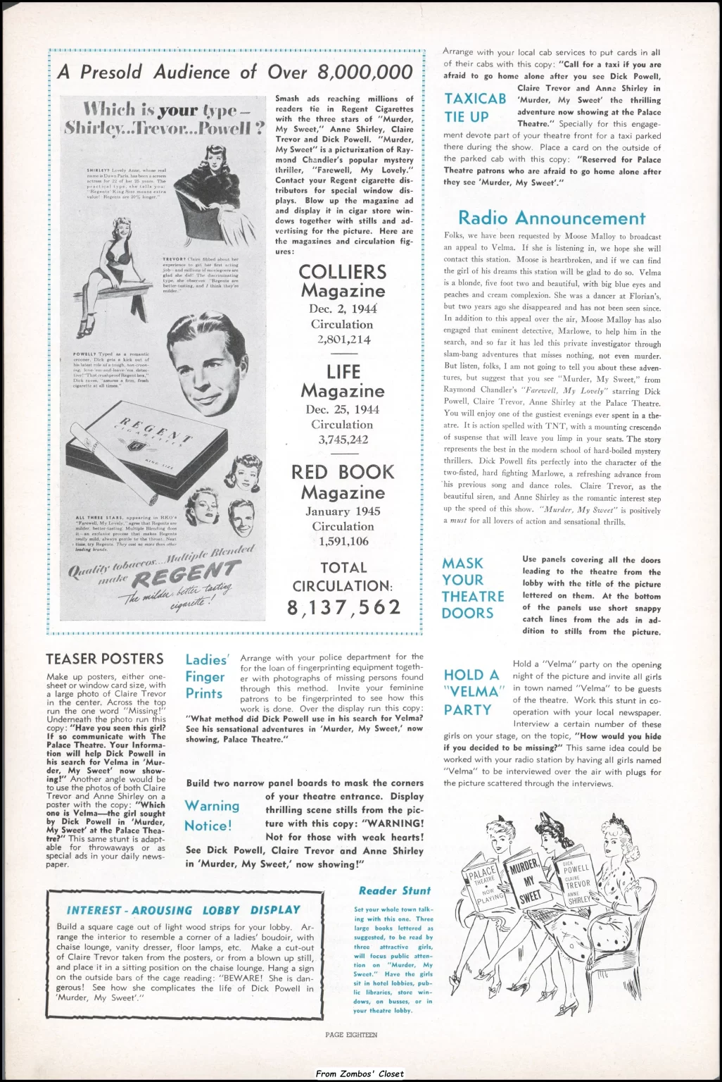 Murder, My Sweet 1944 pressbook Murder, My Sweet 1944 pressbook