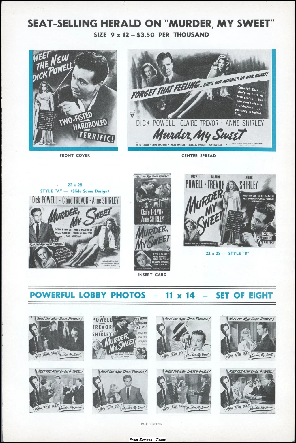 Murder, My Sweet 1944 pressbook Murder, My Sweet 1944 pressbook