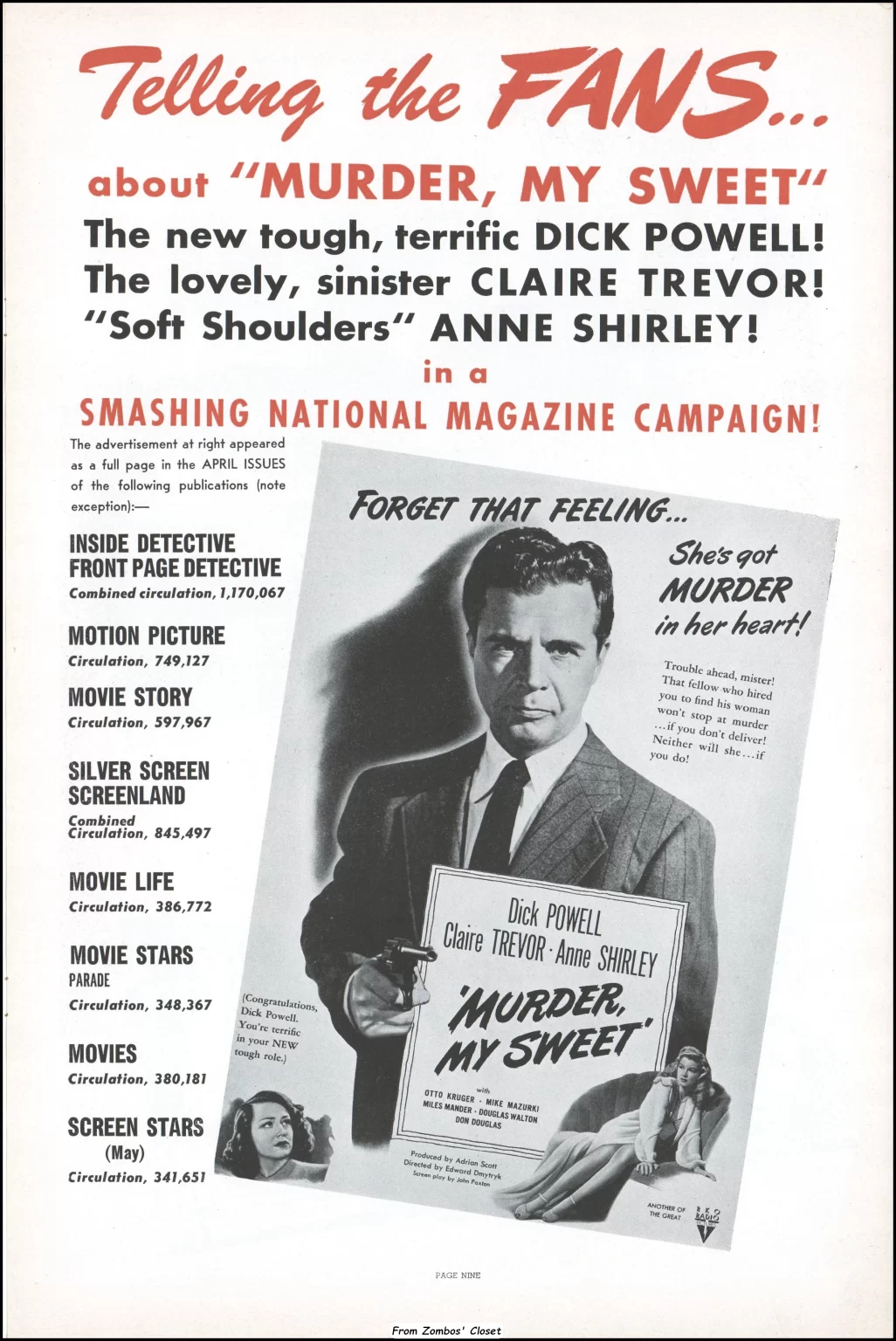 Murder, My Sweet 1944 pressbook Murder, My Sweet 1944 pressbook