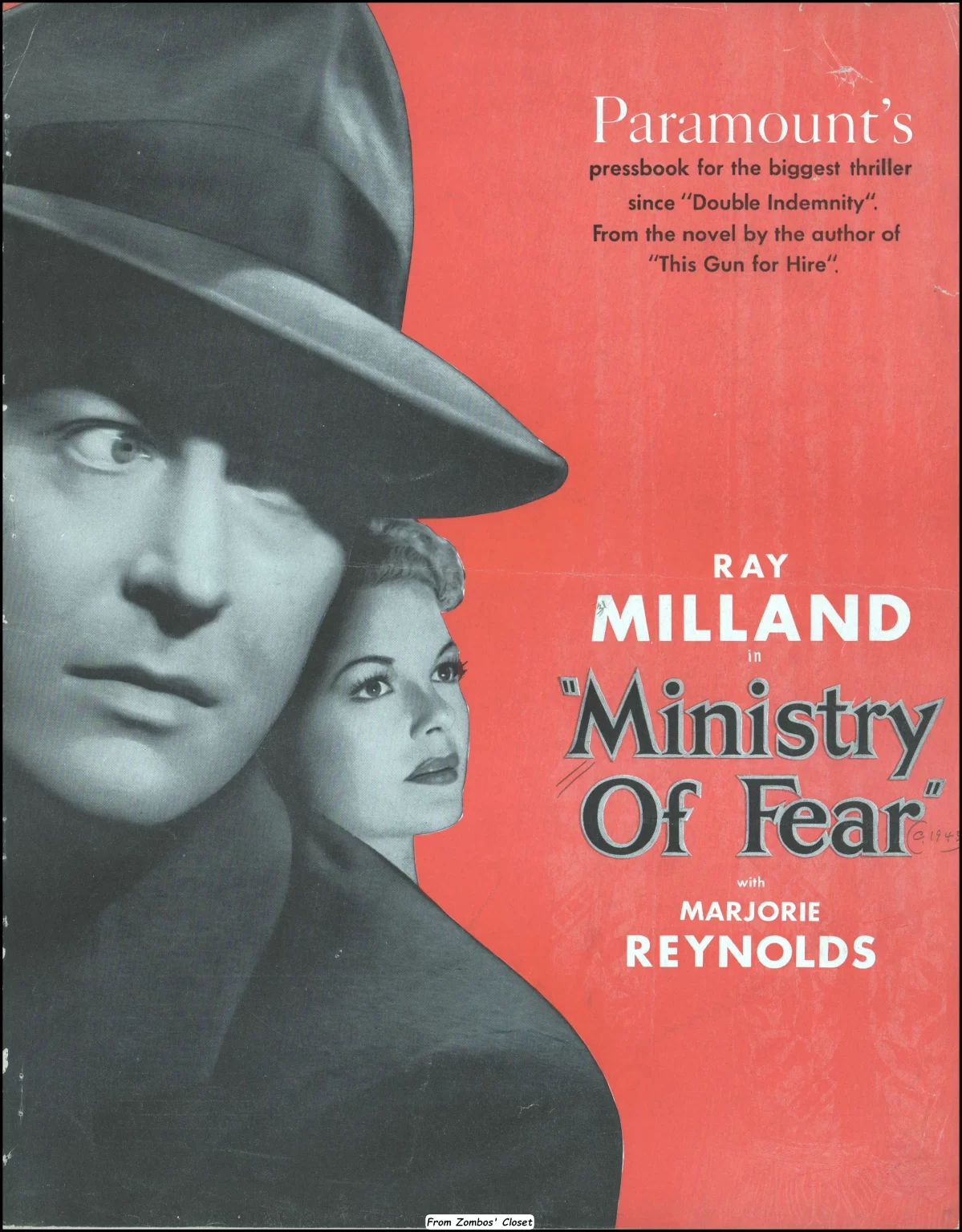 Ministry of Fear Pressbook 1944