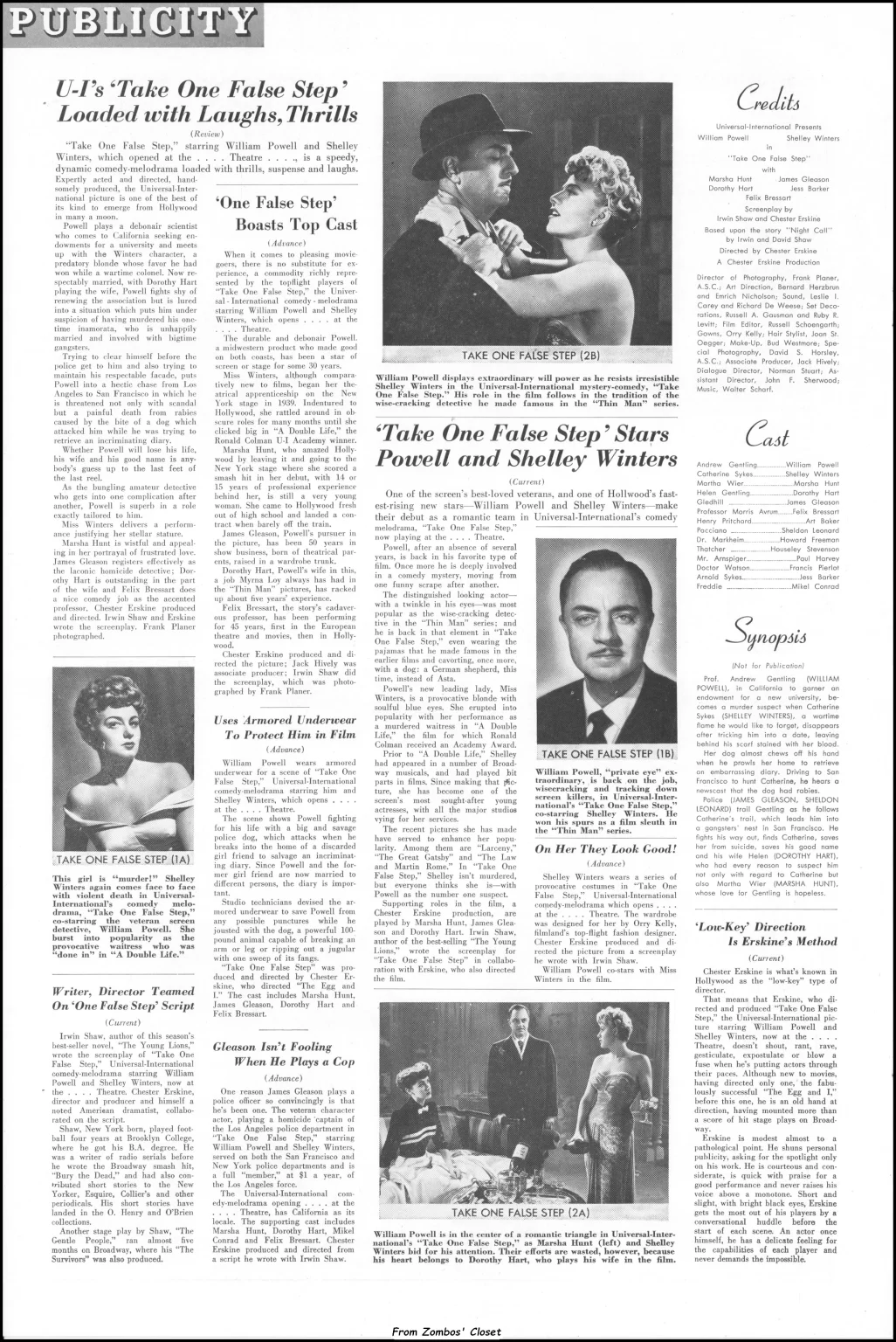 Take One False Step (1949) Pressbook Take One False Step (1949) Pressbook