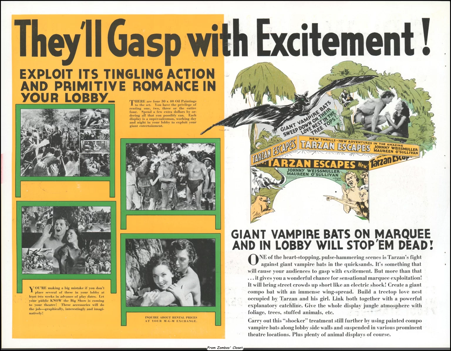 Tarzan Escapes Showmanship Pressbook Tarzan Escapes Showmanship Pressbook