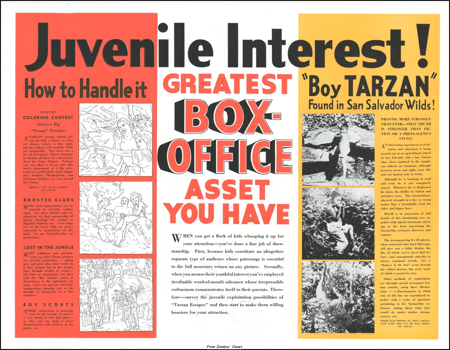 Tarzan Escapes Showmanship Pressbook Tarzan Escapes Showmanship Pressbook