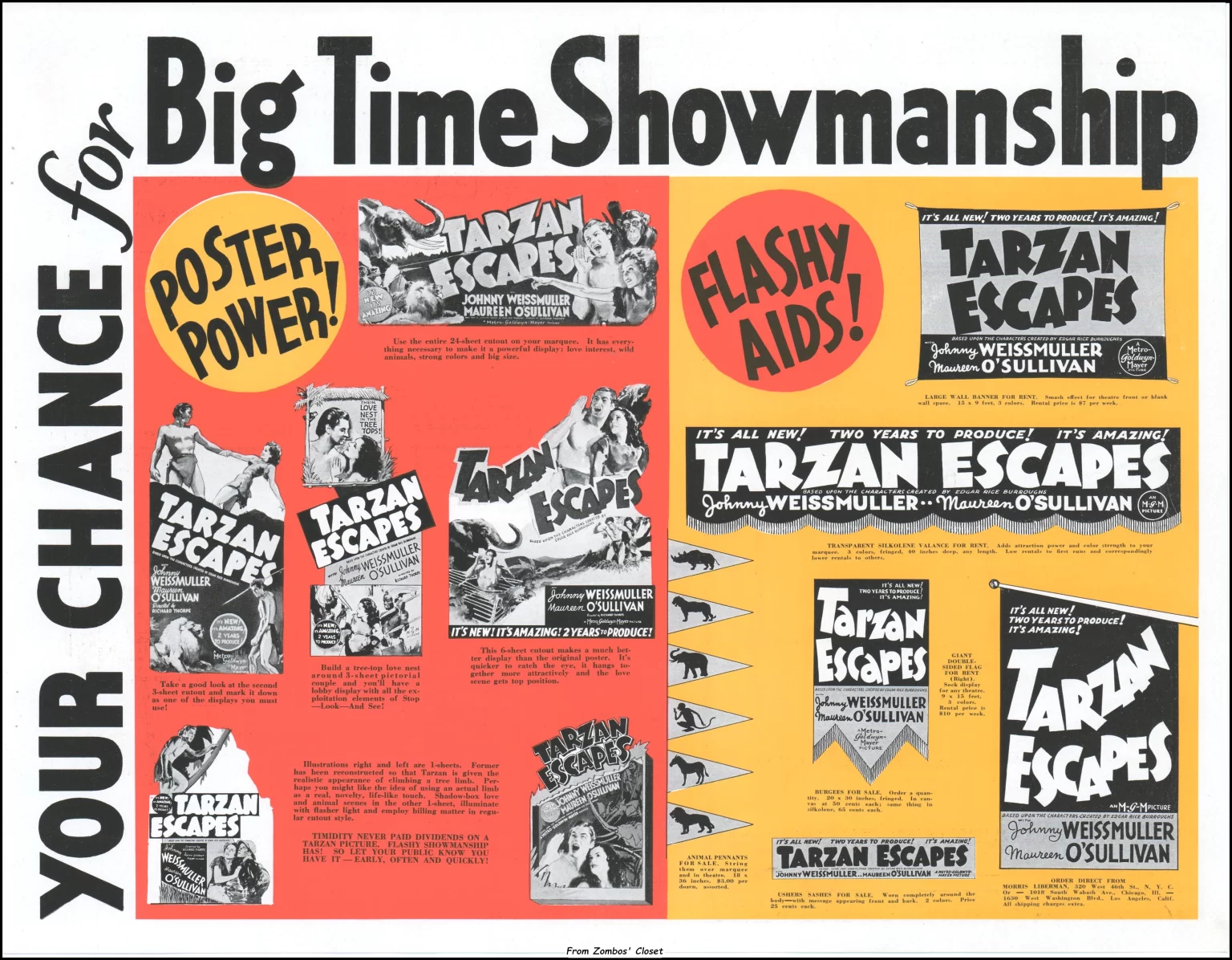 Tarzan Escapes Showmanship Pressbook Tarzan Escapes Showmanship Pressbook
