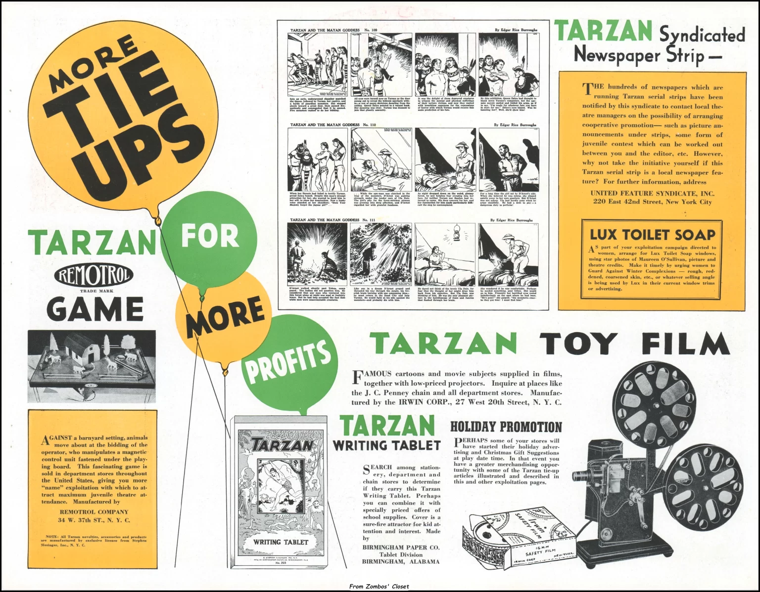 Tarzan Escapes Showmanship Pressbook Tarzan Escapes Showmanship Pressbook