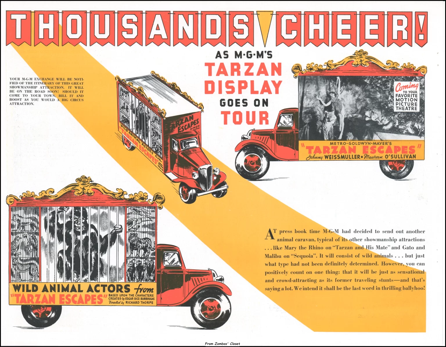 Tarzan Escapes Showmanship Pressbook Tarzan Escapes Showmanship Pressbook